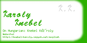 karoly knebel business card